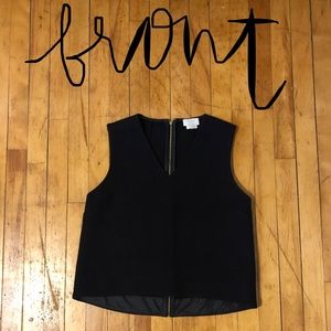Kate Spade asymmetrical cropped wool top